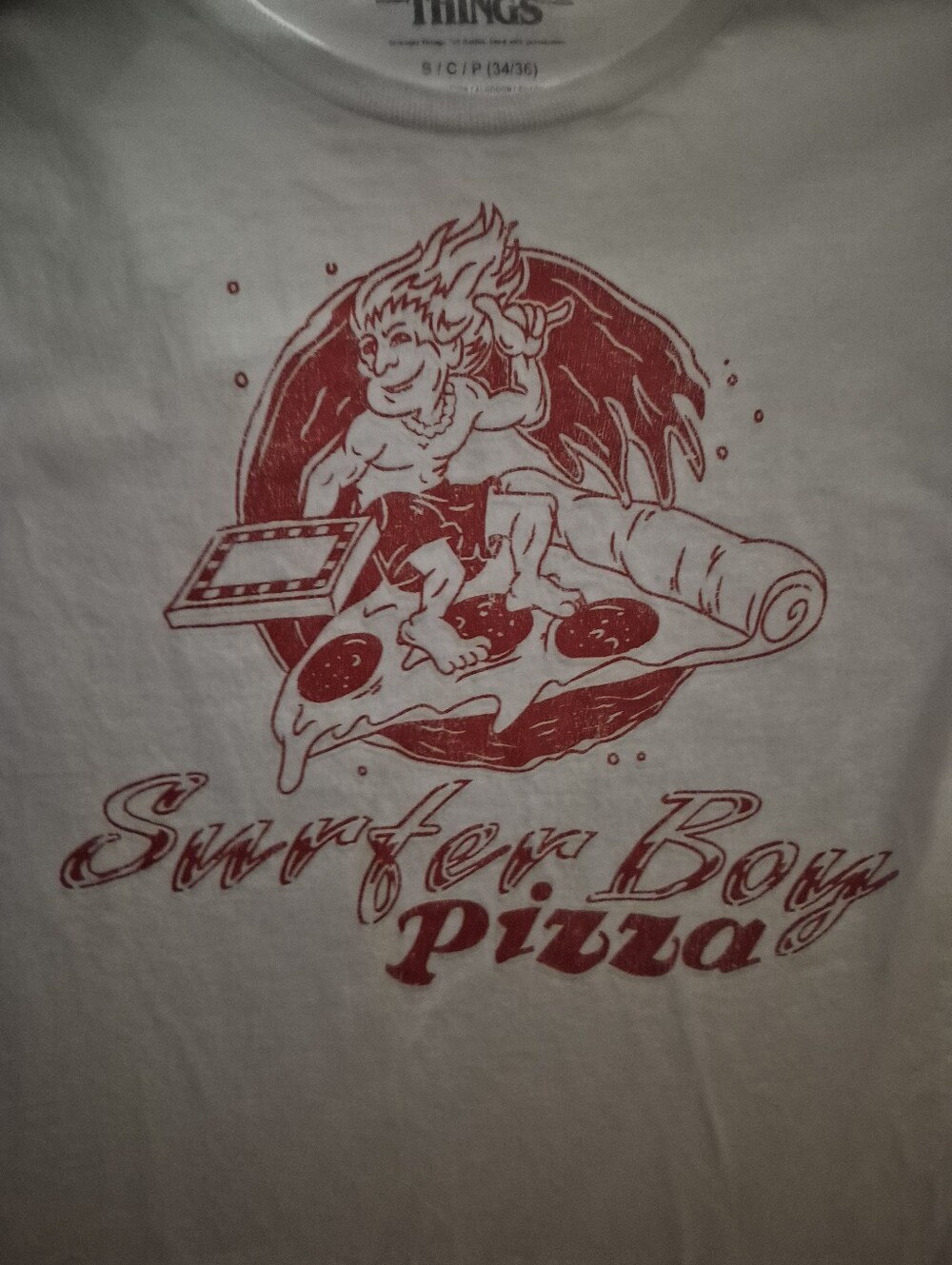 Stranger Things 'Surfer Boy Pizza' Graphic